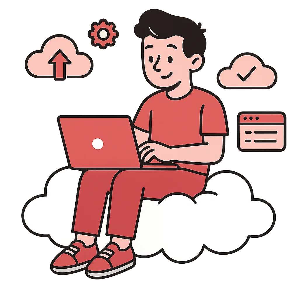 Guy sitting on a cloud